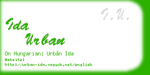 ida urban business card