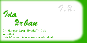 ida urban business card